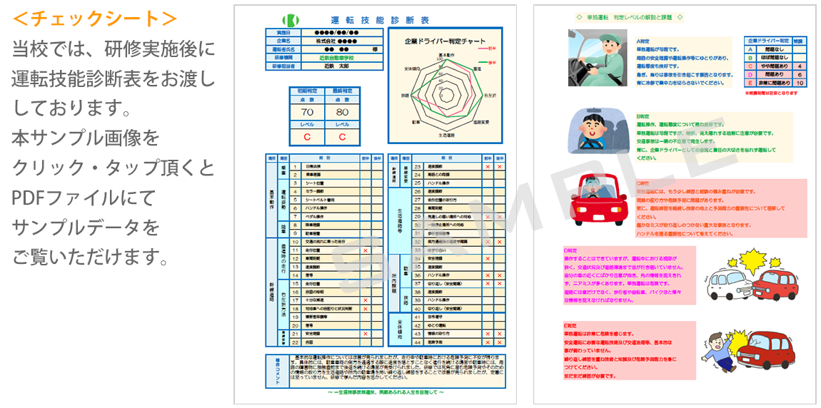 技能診断結果表